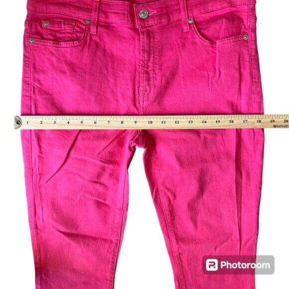 7 for all mankind Skinny casual women’s Red Jeans. Size 31 - Picture 6 of 8
